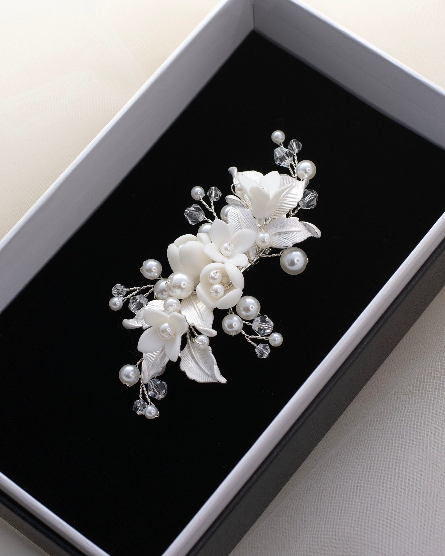 Angelina Silver bridal comb — alternate view 2