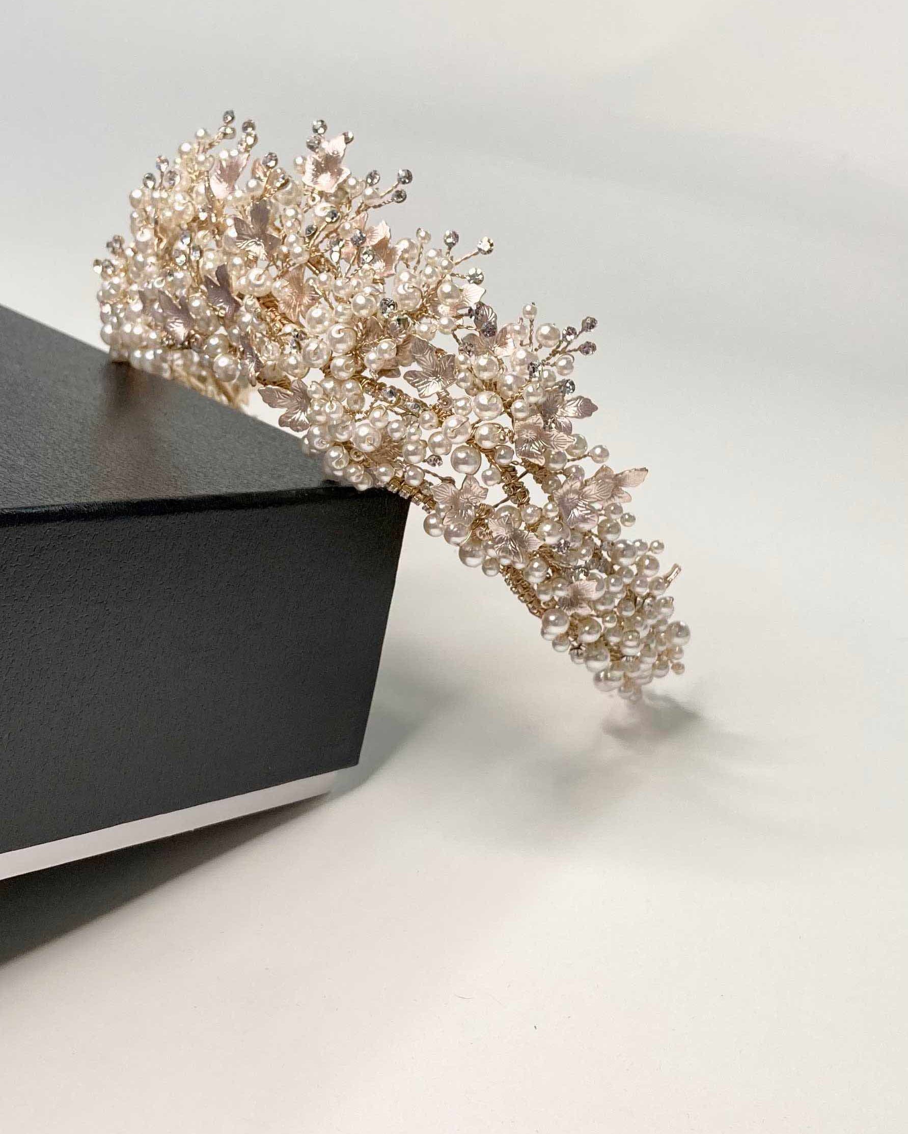 Anita Triple Gold bridal crown — alternate view 4