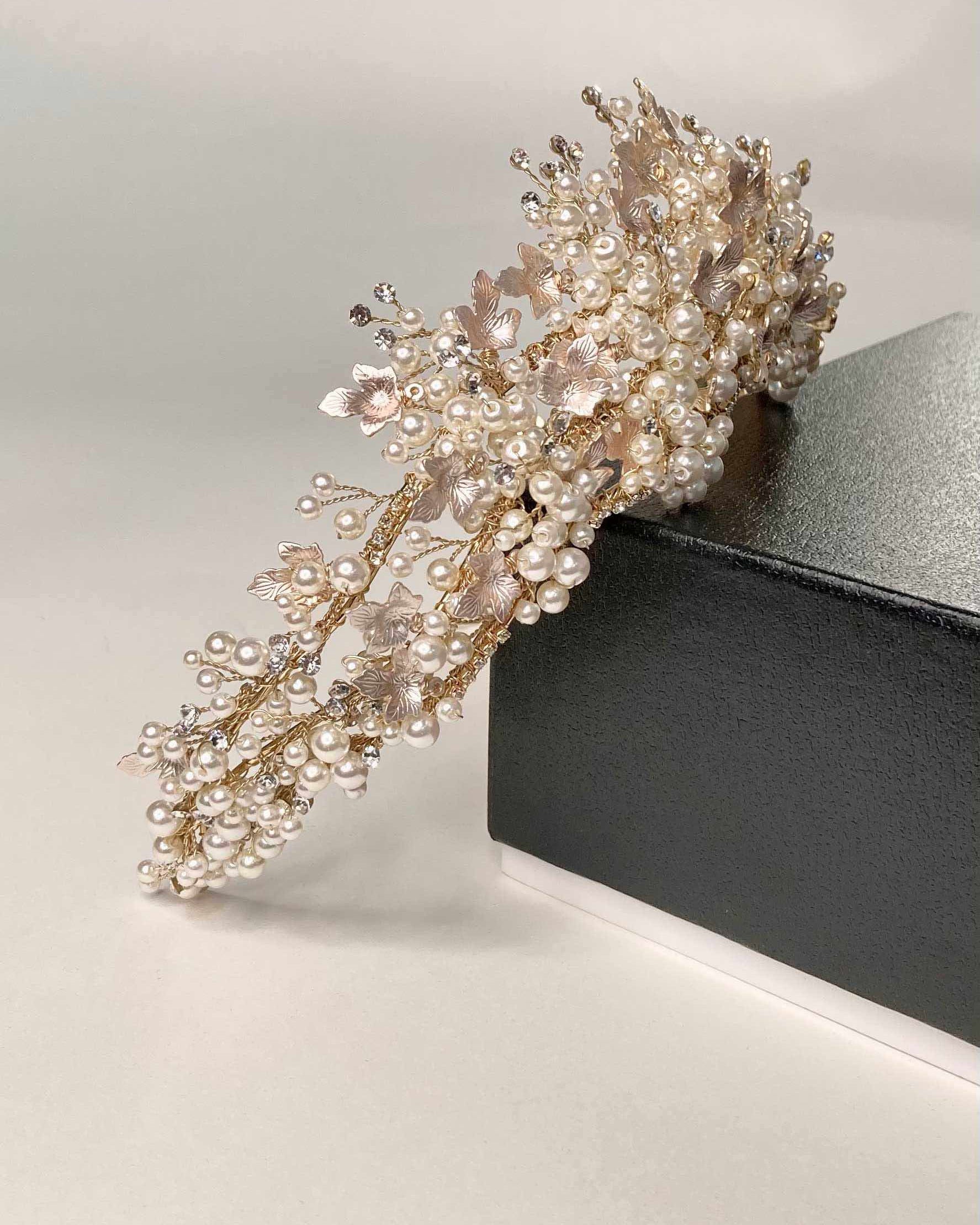 Anita Triple Gold bridal crown — alternate view 3