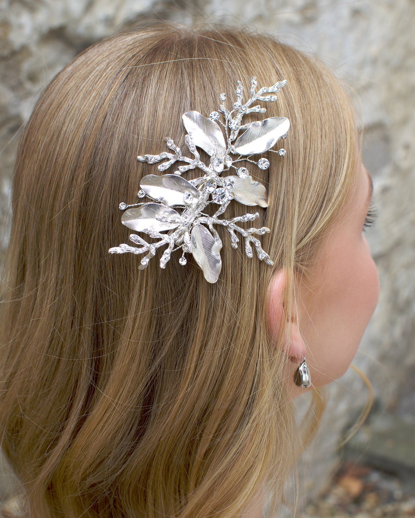 Aubrey silver bridal comb by Windsor Bridal Jewellery
