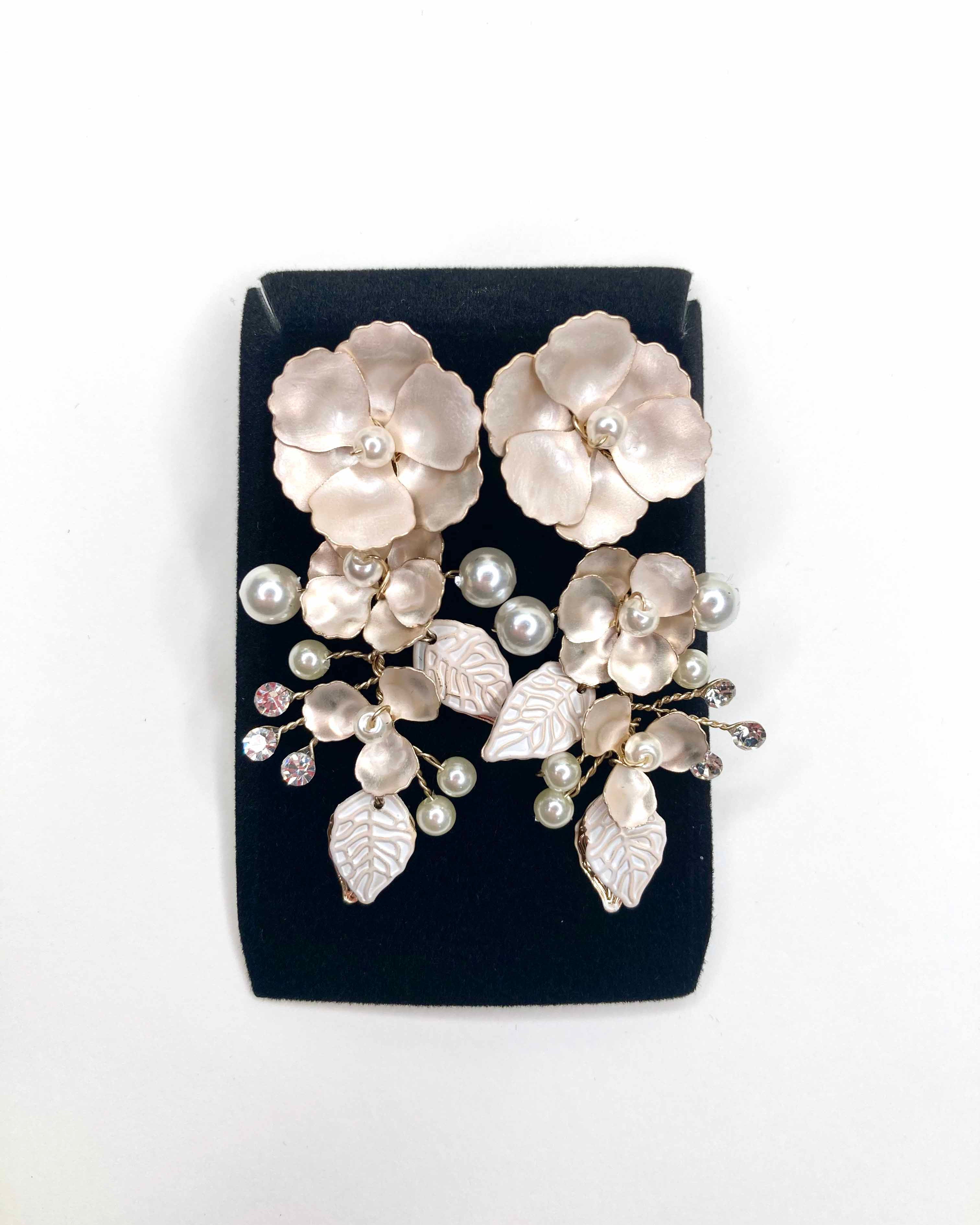 Aurelia Gold bridal earrings — alternate view 3