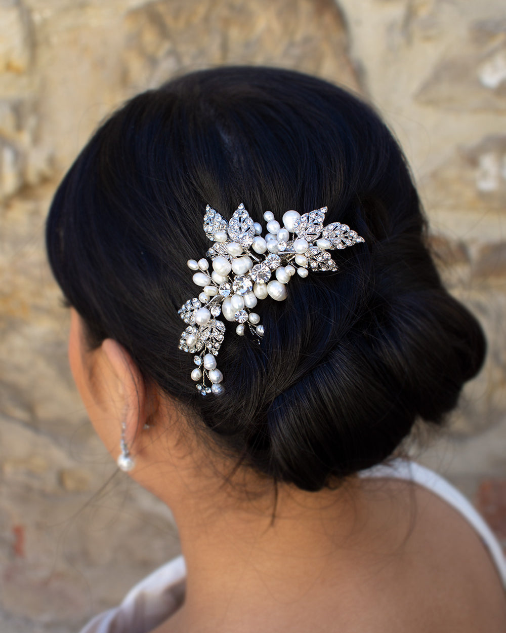 Charlotte silver bridal comb — alternate view 3