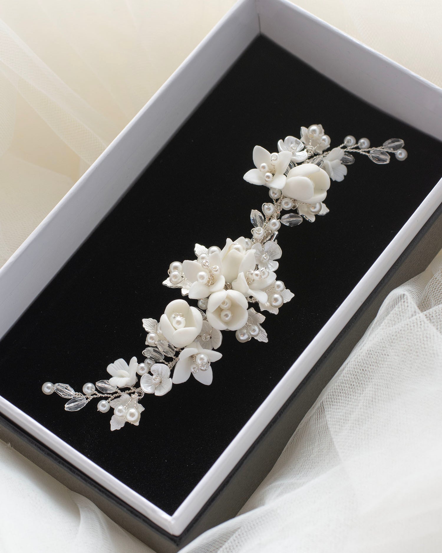 Charmaine Silver bridal comb — alternate view 2