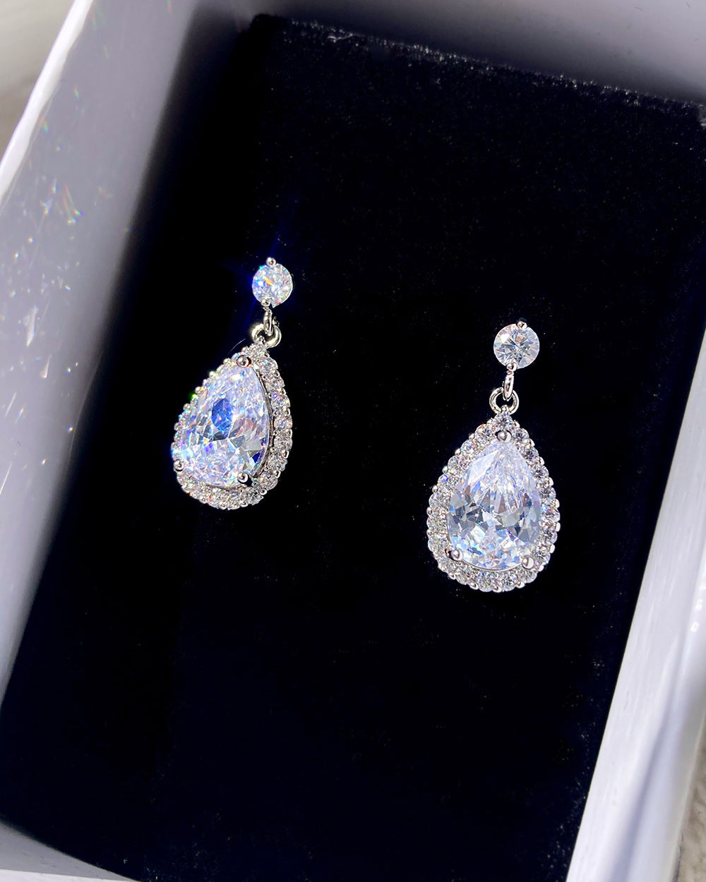 Diaz Silver bridal earrings — alternate view 2