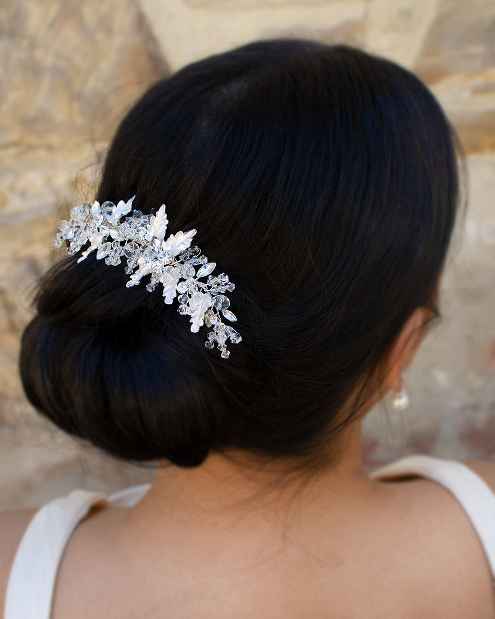 Eloise silver bridal comb by Windsor Bridal Jewellery