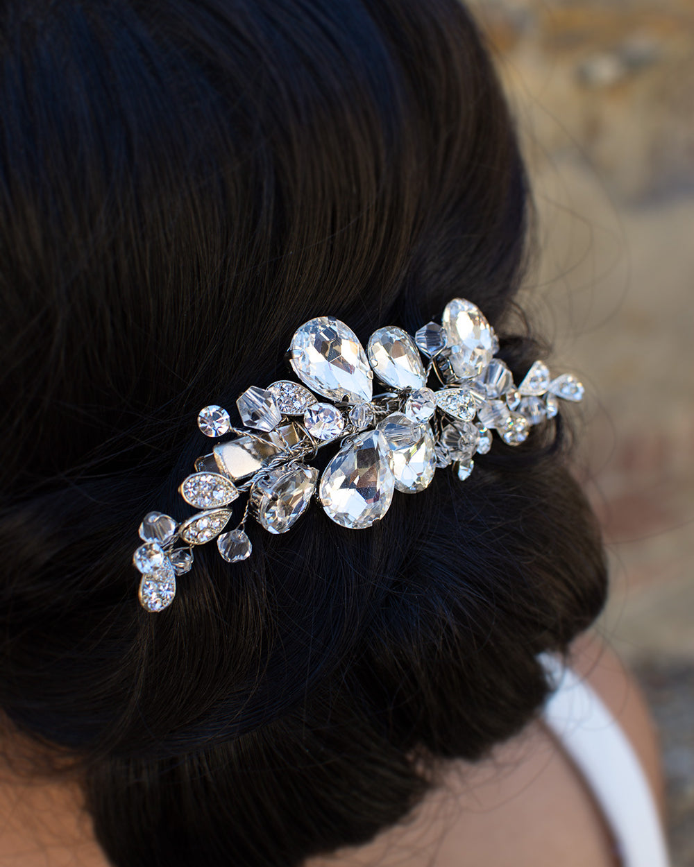 Glenda Silver bridal comb — alternate view 3
