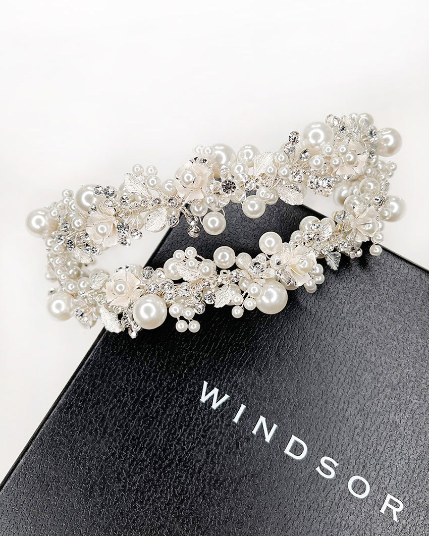 Stella Double Silver bridal headband — alternate view 4