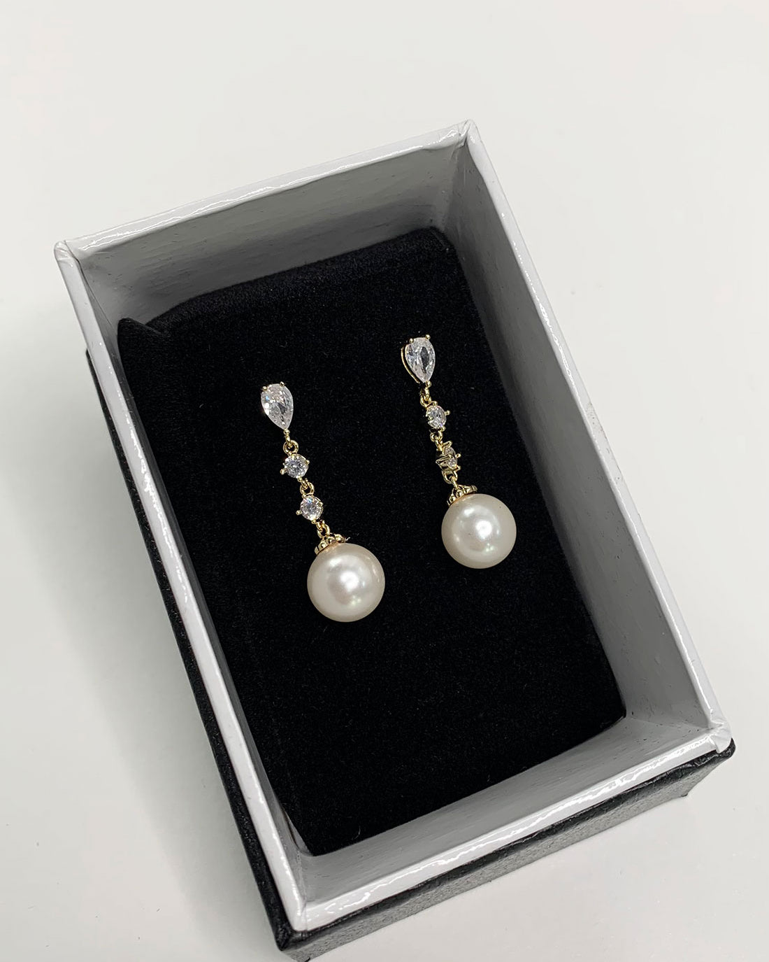 Brielle Gold bridal earrings — alternate view 2