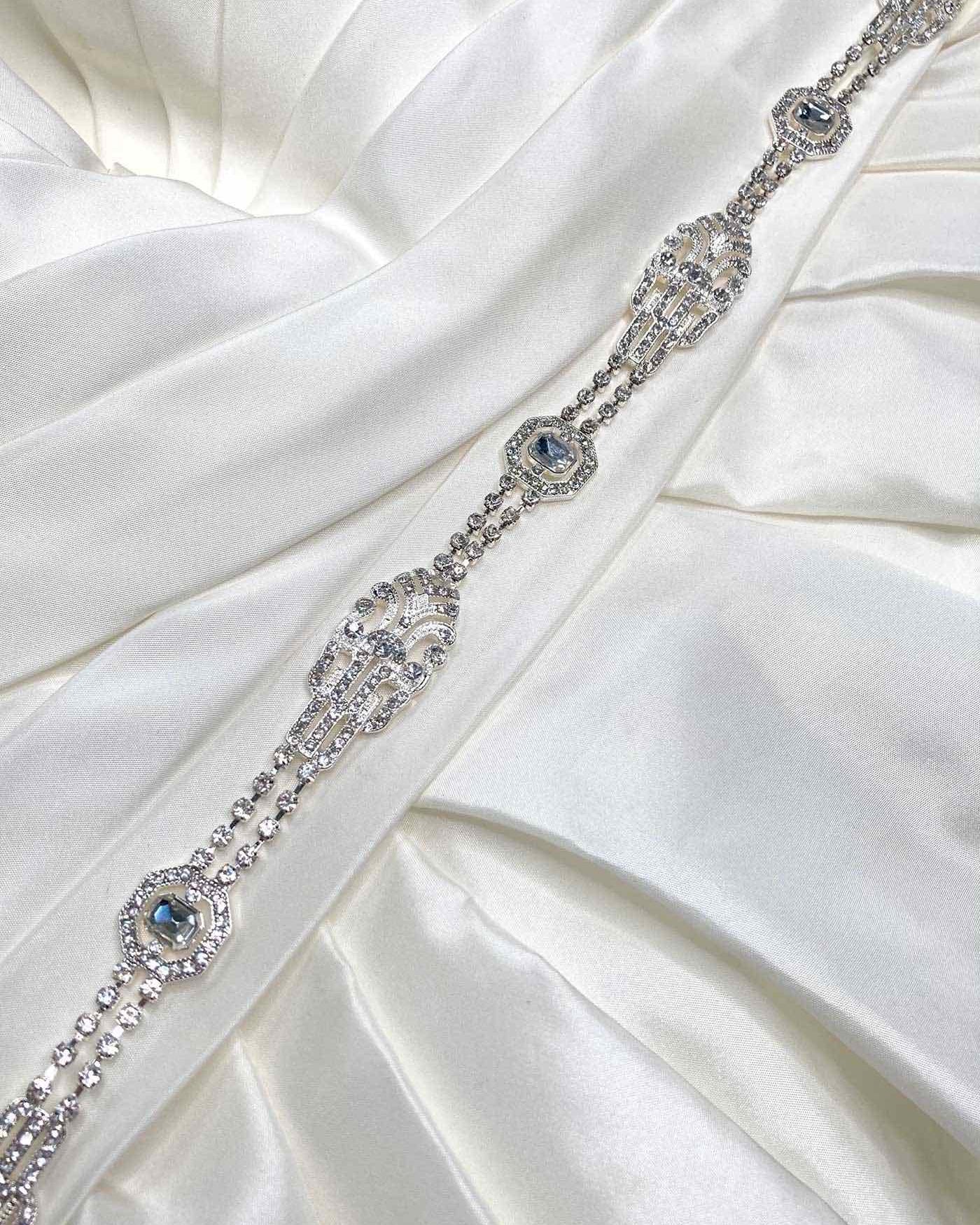Madison Belt in silver by Windsor Bridal Jewellery