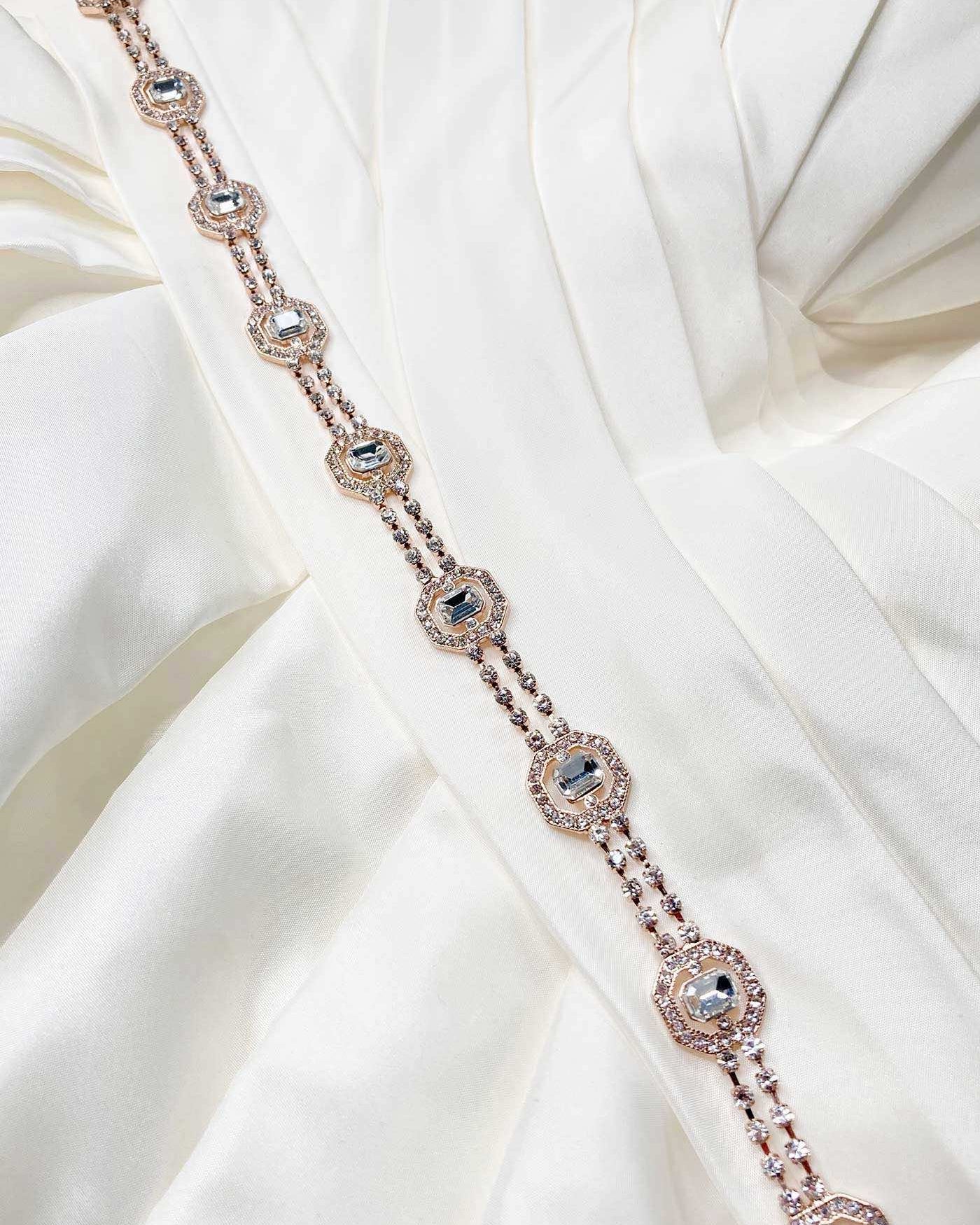 London Belt in rose gold by Windsor Bridal Jewellery