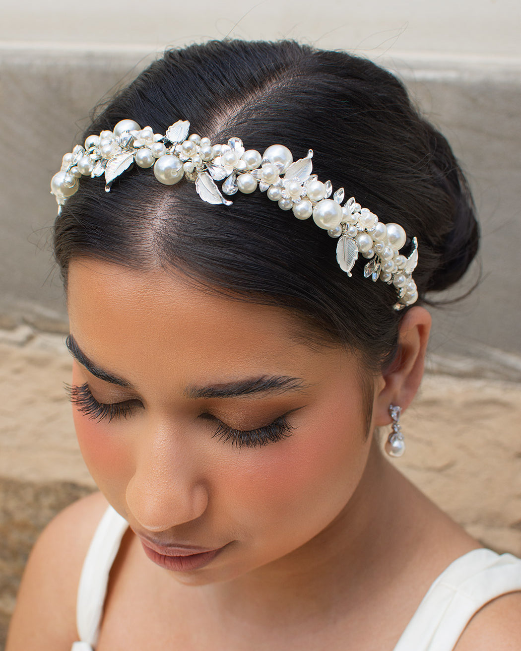 Heather Silver Bridal Pearl Headband by Windsor Bridal Jewellery