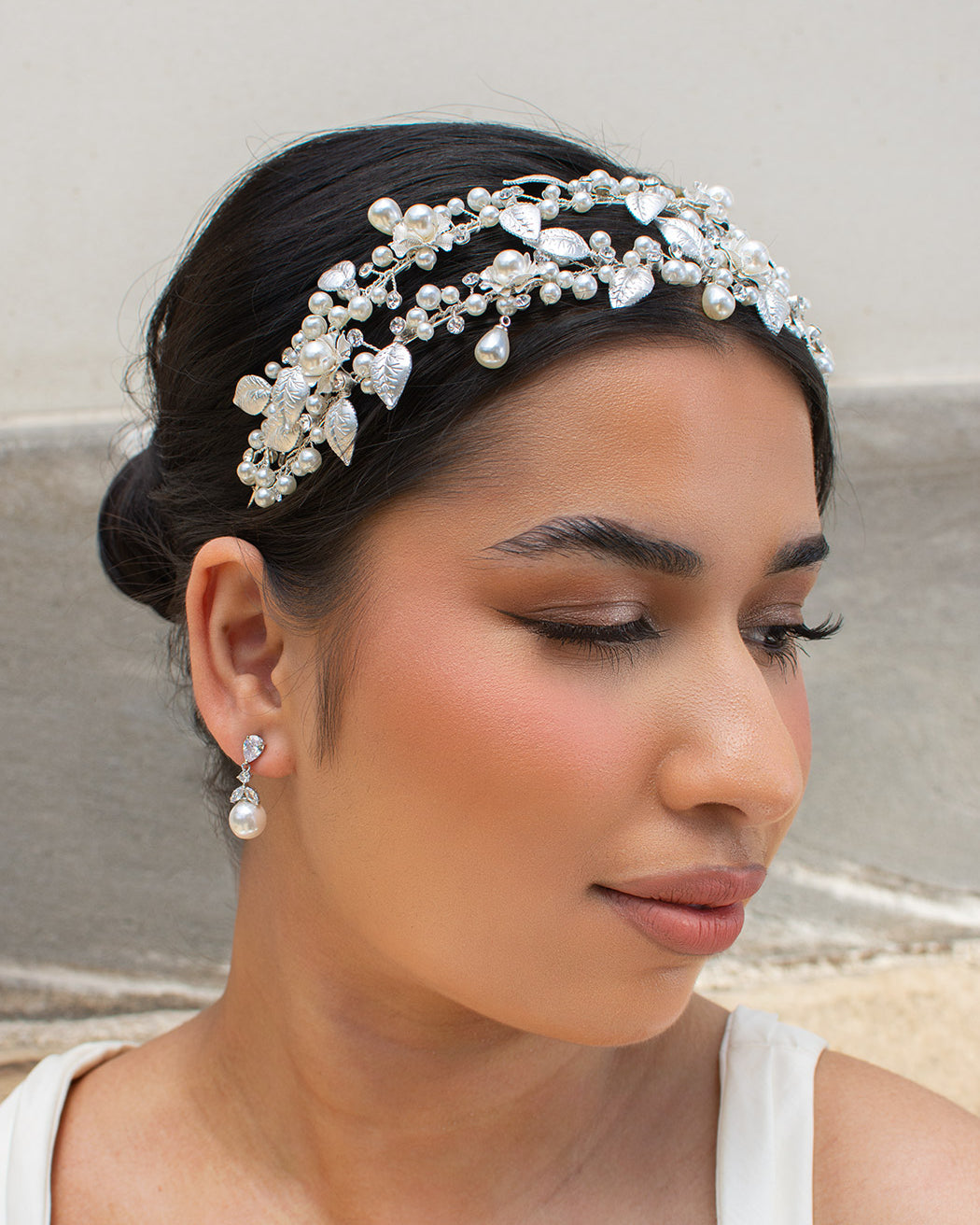 Holly Silver bridal headband — alternate view 3