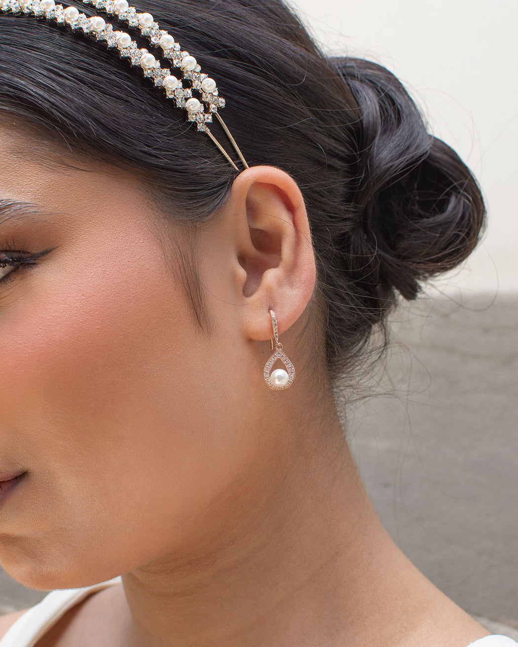 Lucy Rose Gold earrings by Windsor Bridal Jewellery