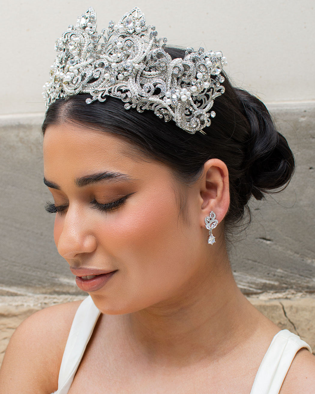 Alexandra Silver crown by Windsor Bridal Jewellery