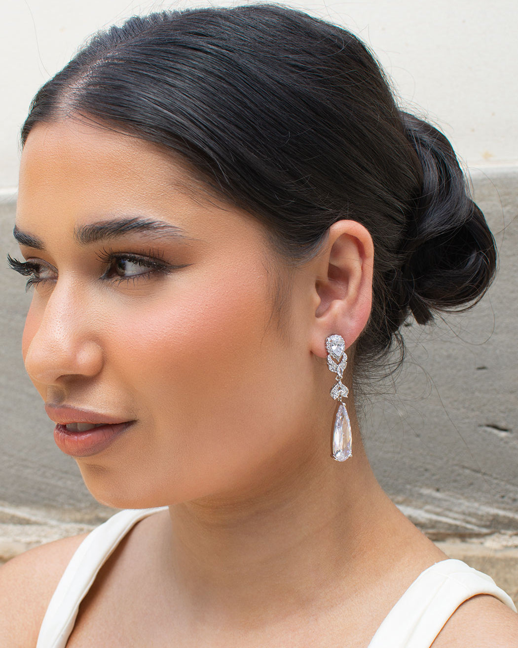 Zelda Silver bridal earrings — alternate view 2