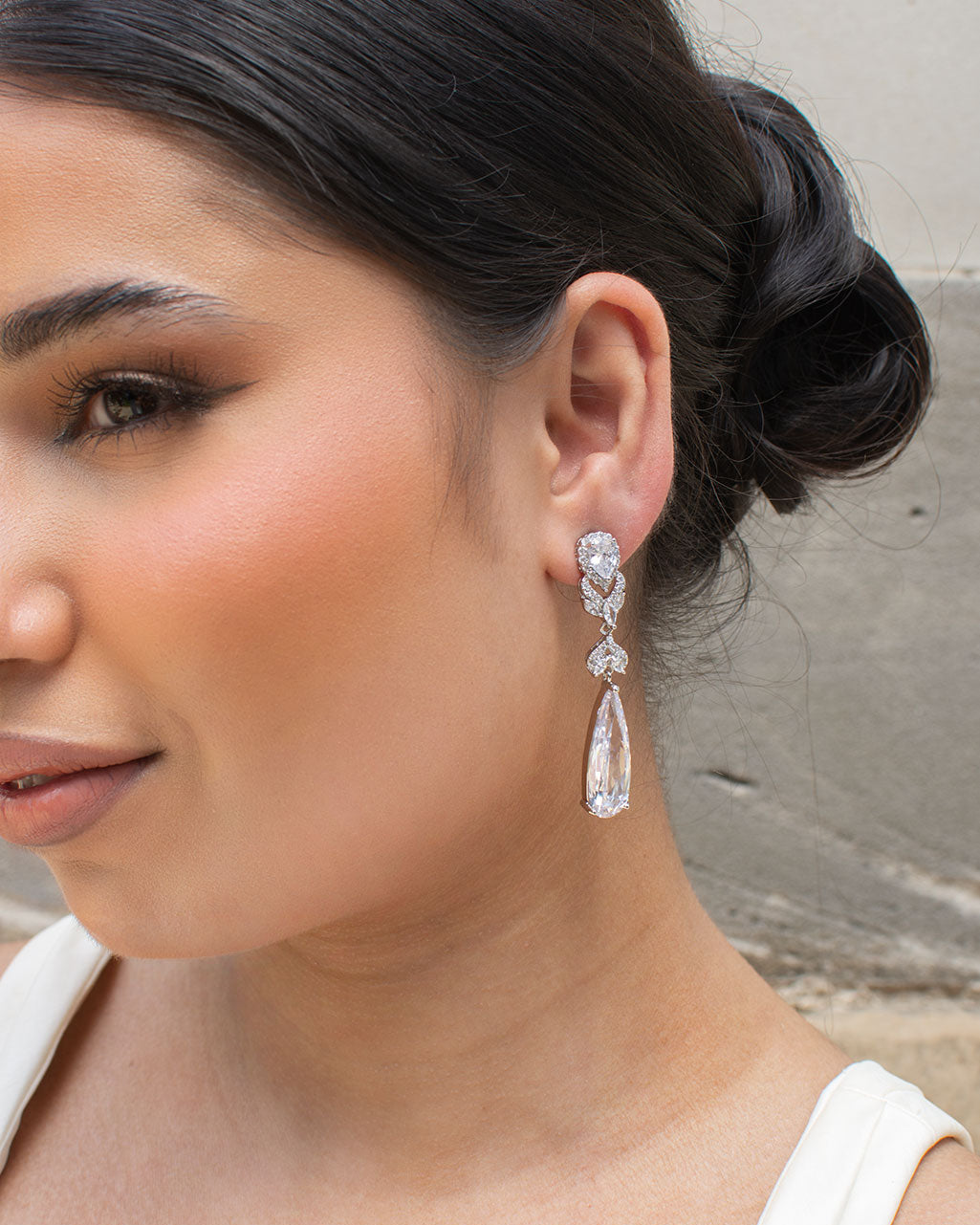 Zelda Silver earrings by Windsor Bridal Jewellery