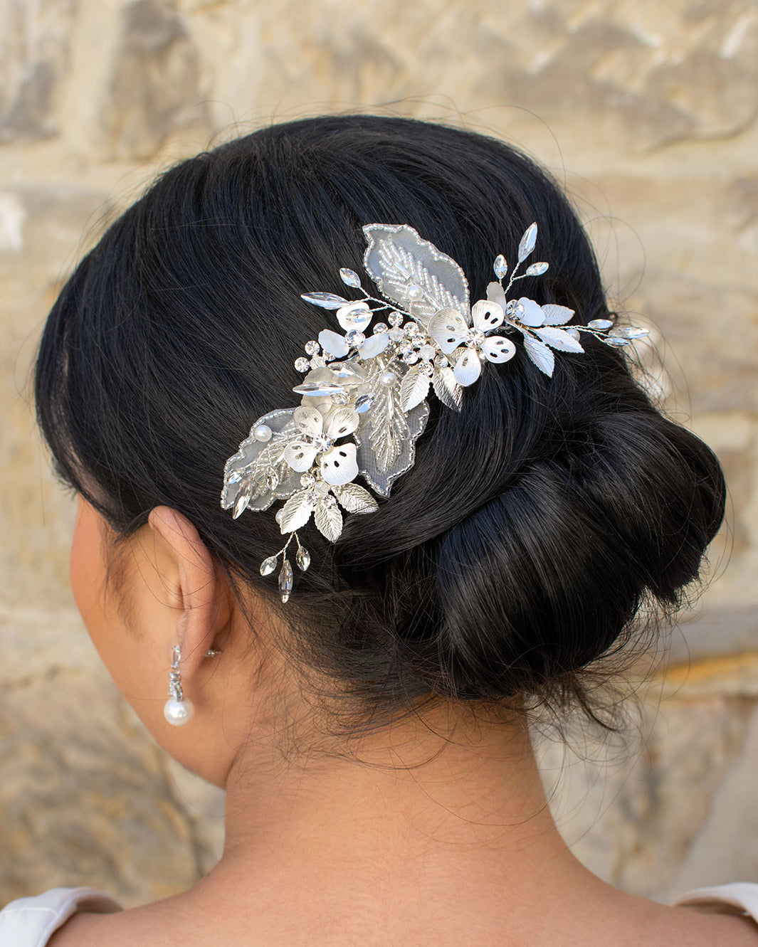 Felicity Silver comb by Windsor Bridal Jewellery