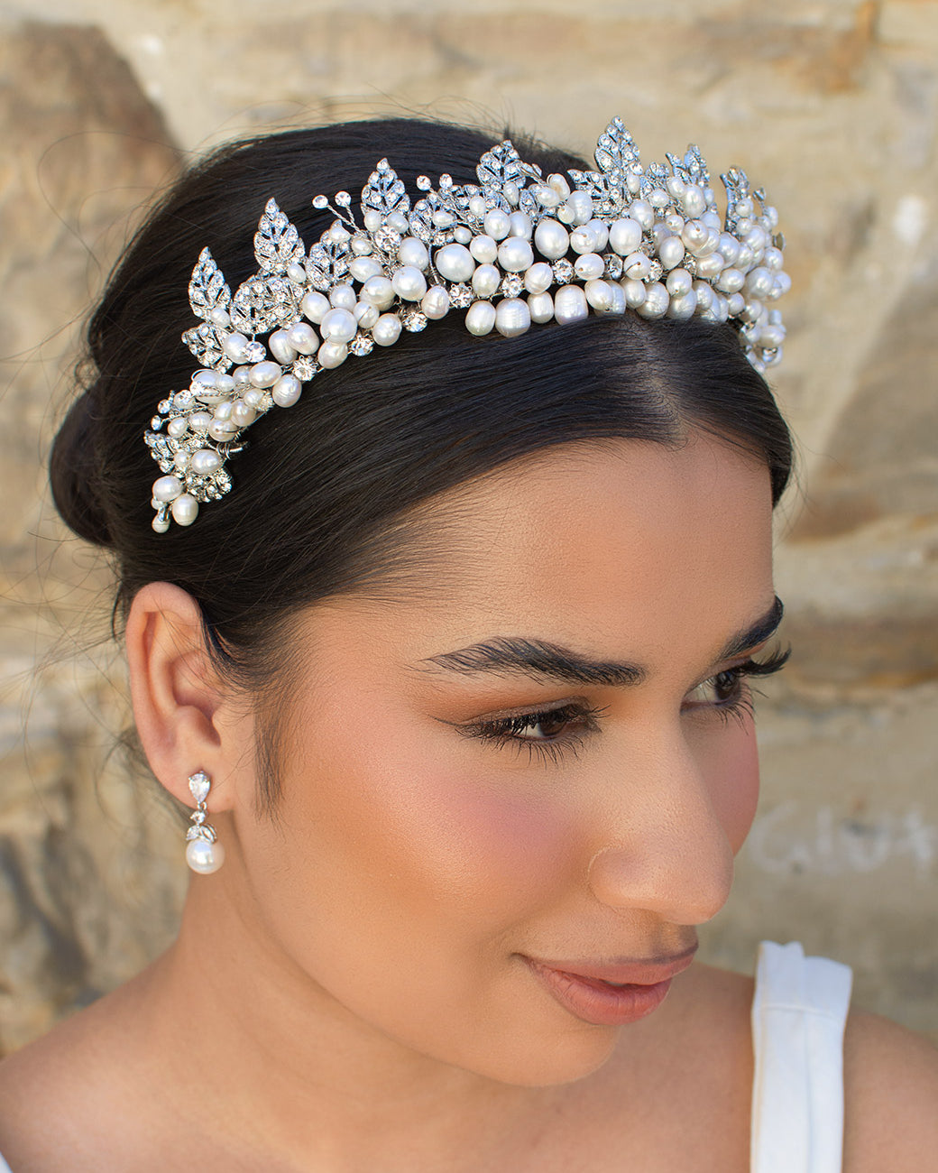 Eden silver bridal crown — alternate view 3
