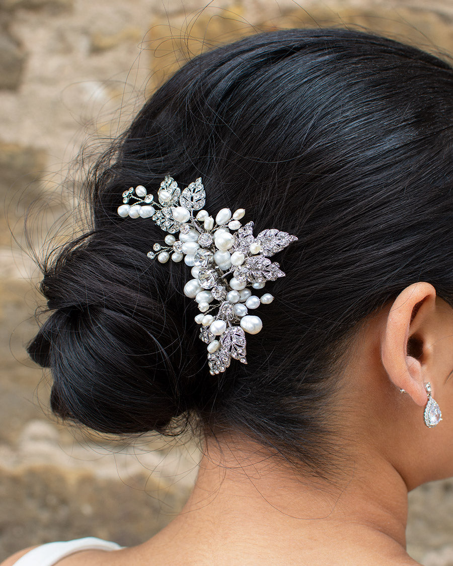 Charlotte silver bridal comb by Windsor Bridal Jewellery