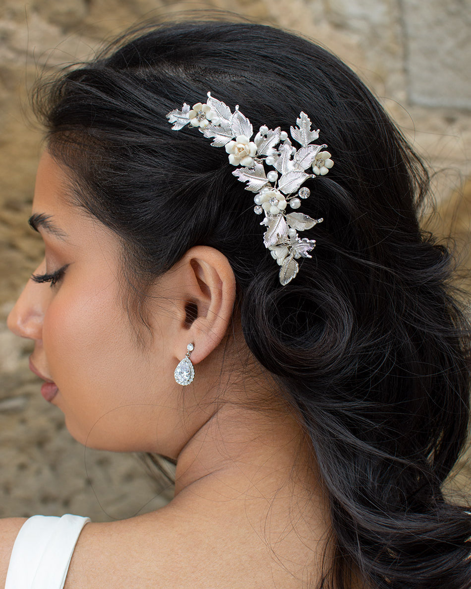 Piper silver bridal comb — alternate view 3