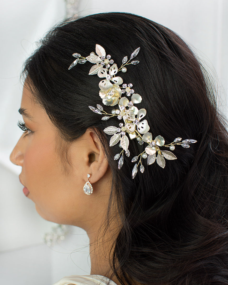 Bianca gold bridal comb — alternate view 3