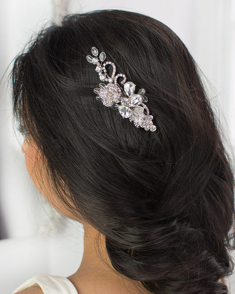 Bettina Silver bridal comb — alternate view 2