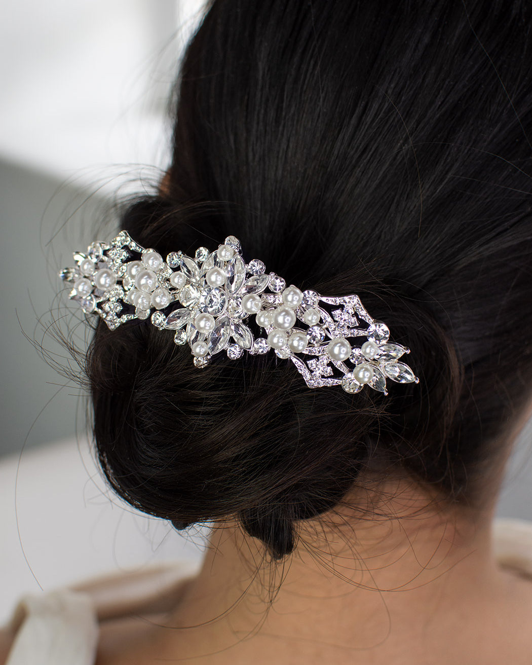 Audrina Silver bridal comb — alternate view 2