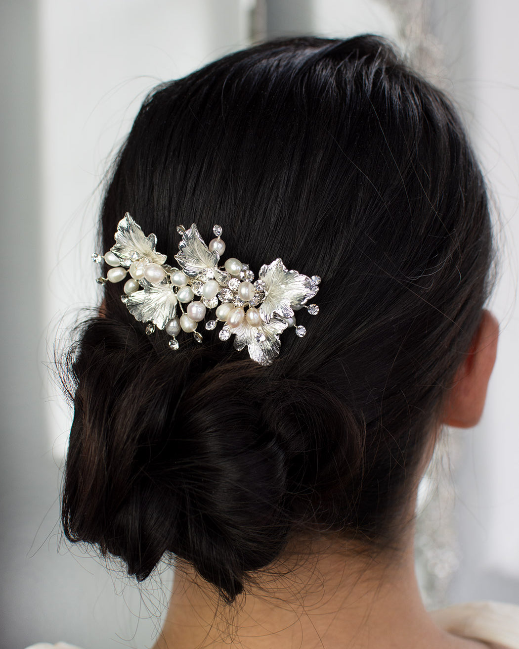 Cilla Silver bridal hair pin — alternate view 2