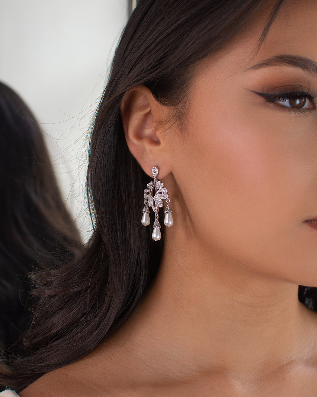 Etta bridal earrings — alternate view 2