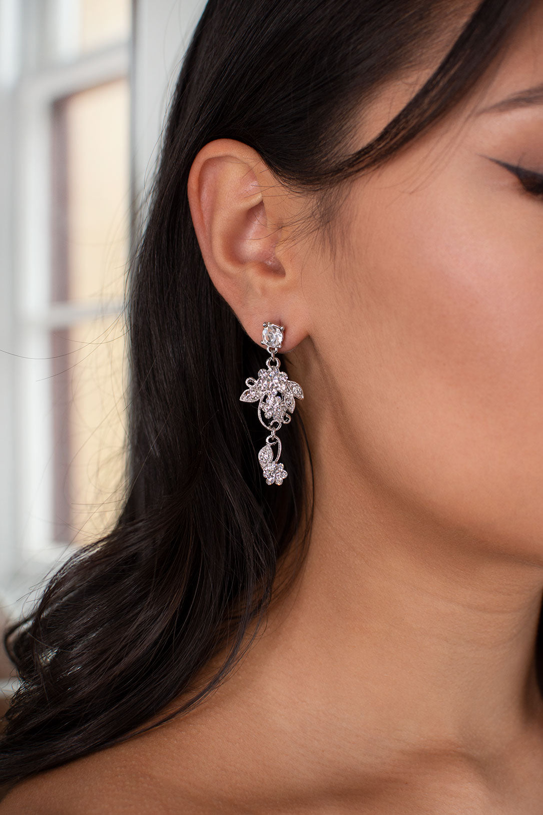 Rue Silver earrings by Windsor Bridal Jewellery