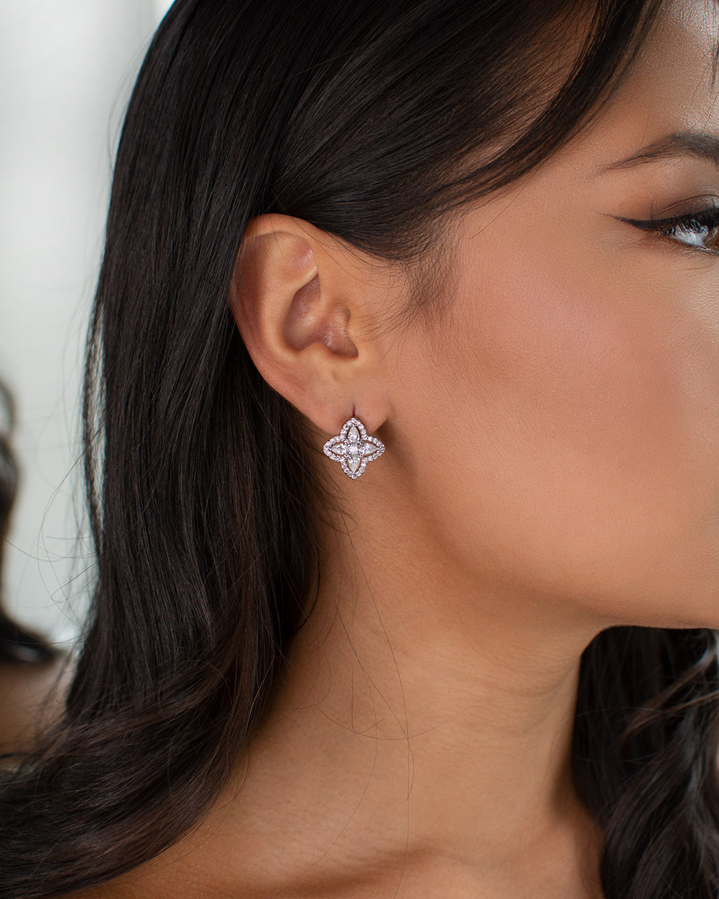 Sarah Silver earrings by Windsor Bridal Jewellery