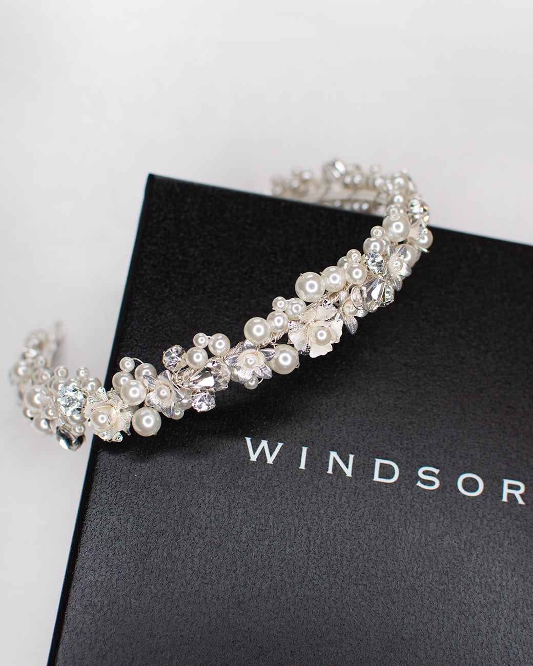 Beatrix Silver bridal headband — alternate view 5
