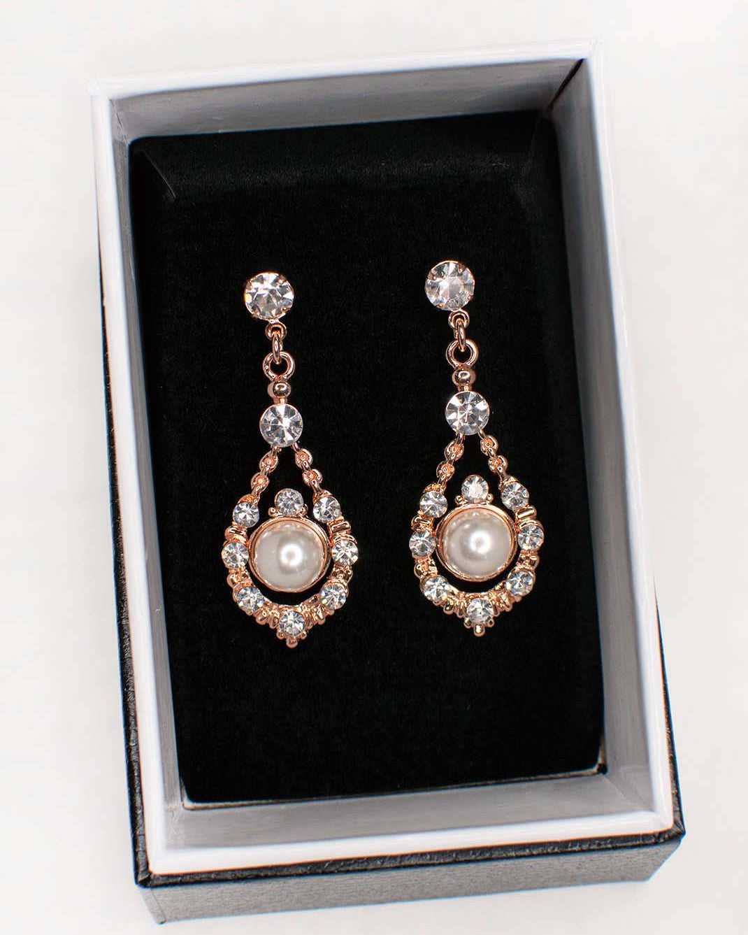 Nova Rose Gold bridal earrings — alternate view 4