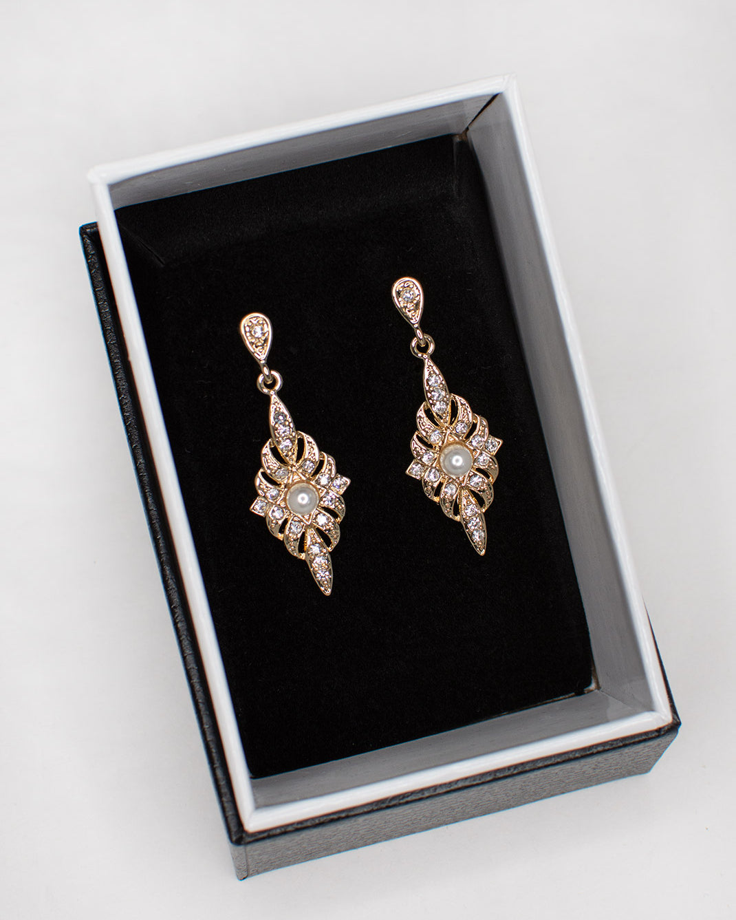 Antoinette Gold bridal earrings — alternate view 4
