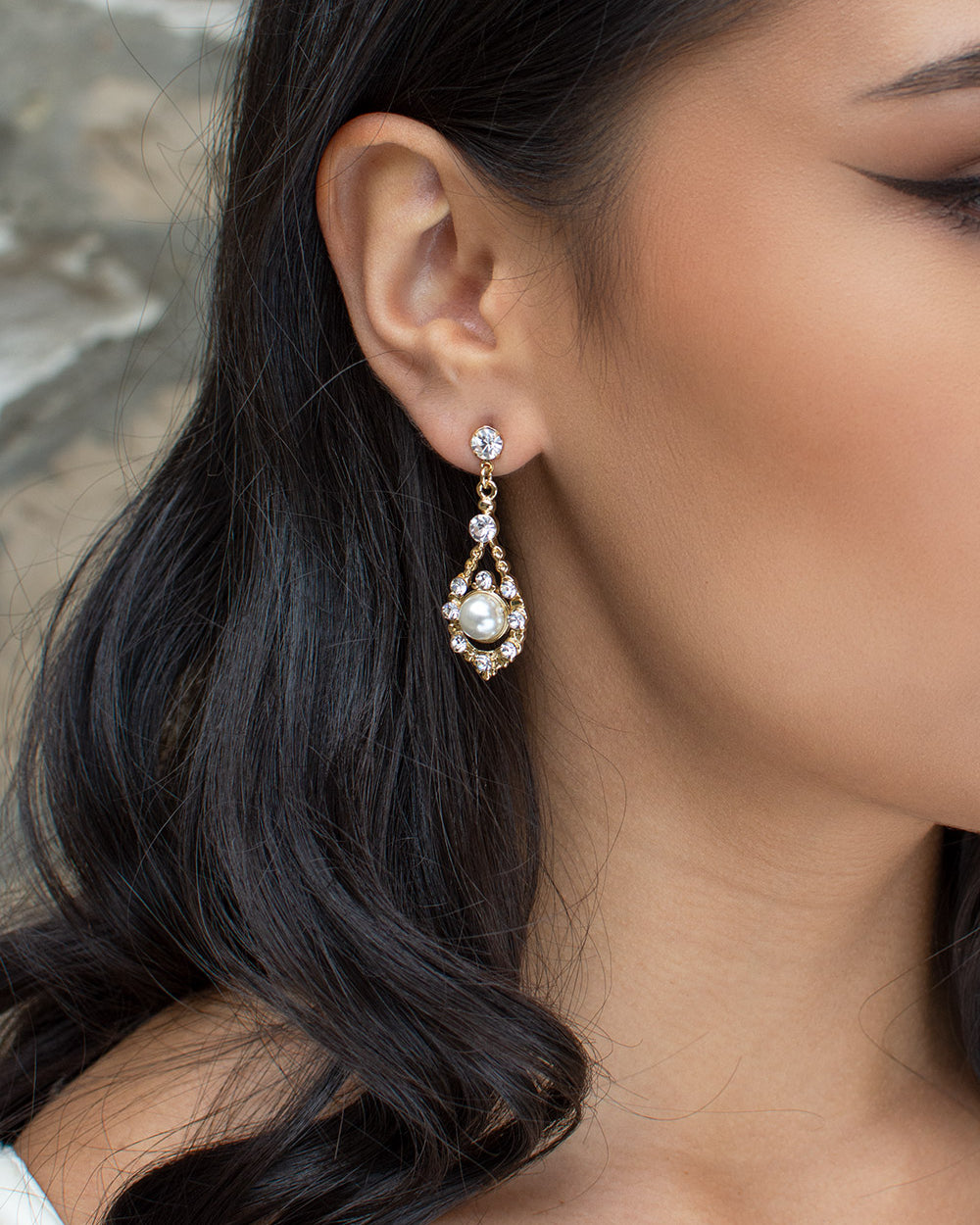 Nova Gold bridal earrings — alternate view 2