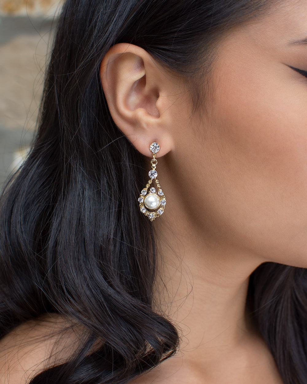 Nova Gold earrings by Windsor Bridal Jewellery