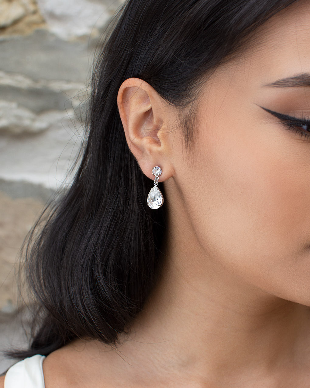 Rosemary silver bridal earrings — alternate view 4