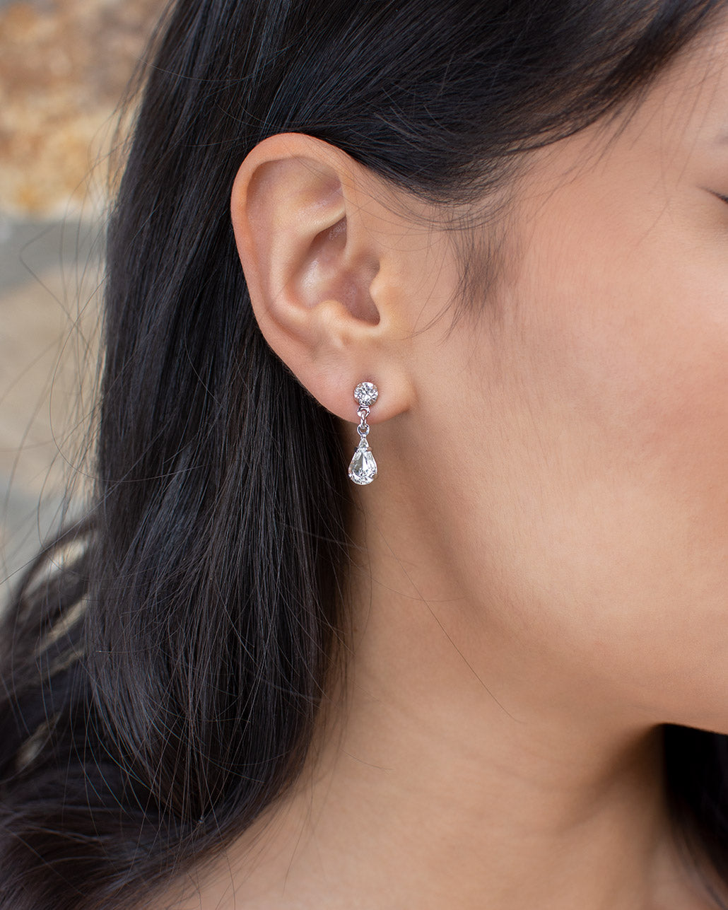 Lara silver bridal earrings — alternate view 5