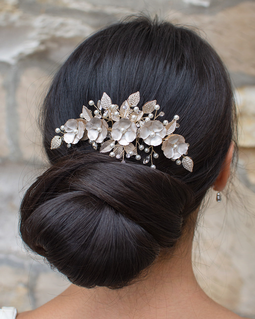 Ava gold bridal comb by Windsor Bridal Jewellery