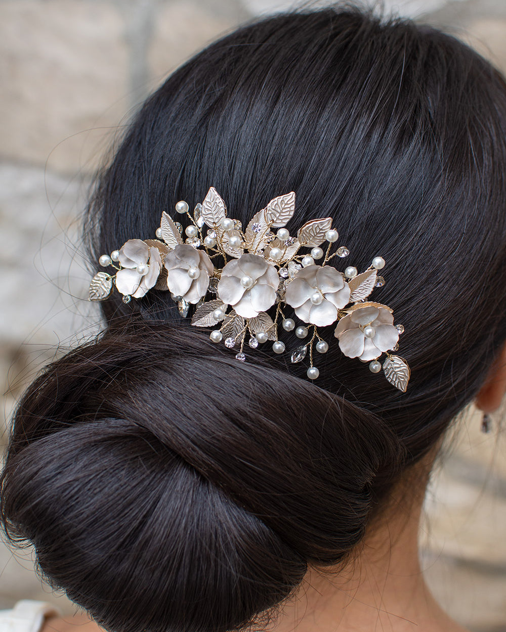 Ava gold bridal comb — alternate view 3