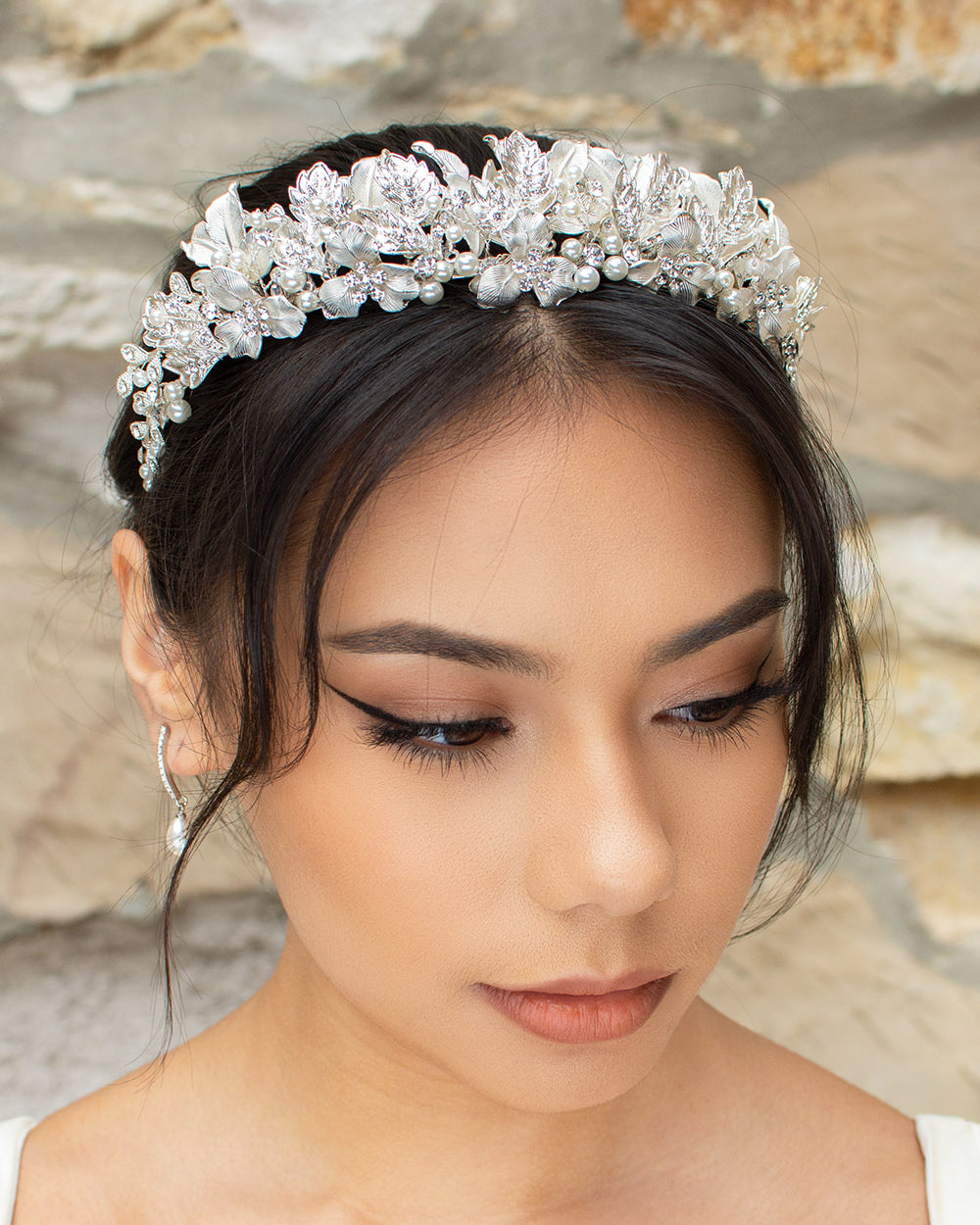Hannah Silver bridal crown — alternate view 4