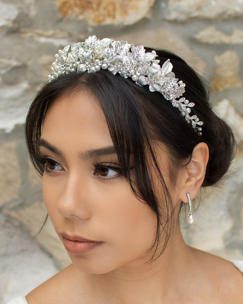Hannah Silver bridal crown — alternate view 6