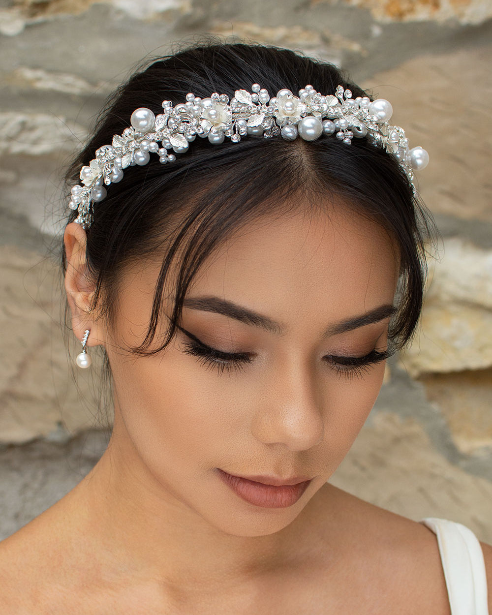 Stella Silver bridal headband — alternate view 3