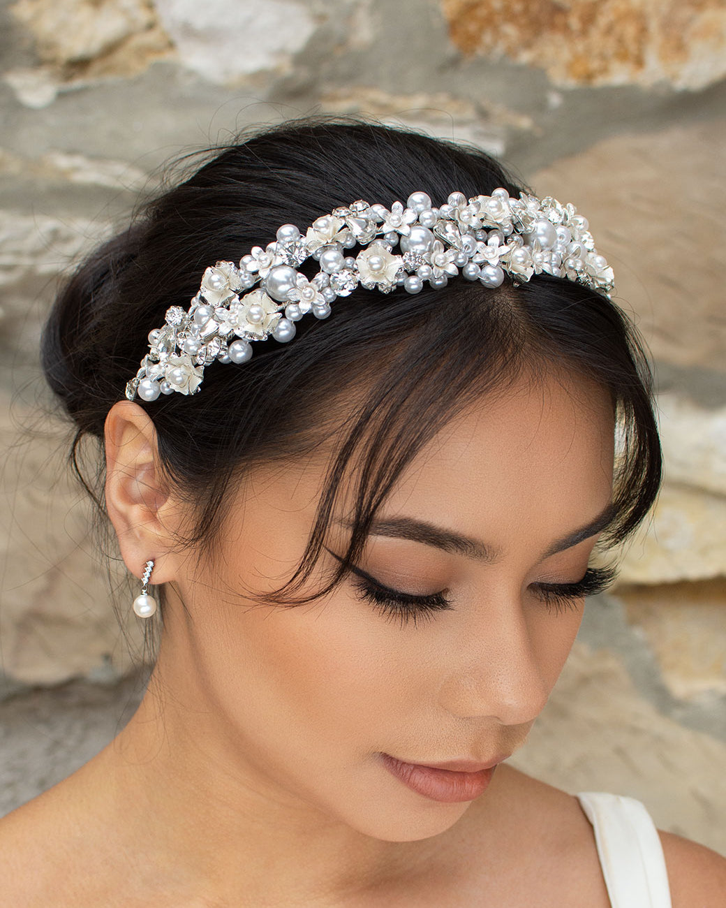 Violet Silver headband by Windsor Bridal Jewellery