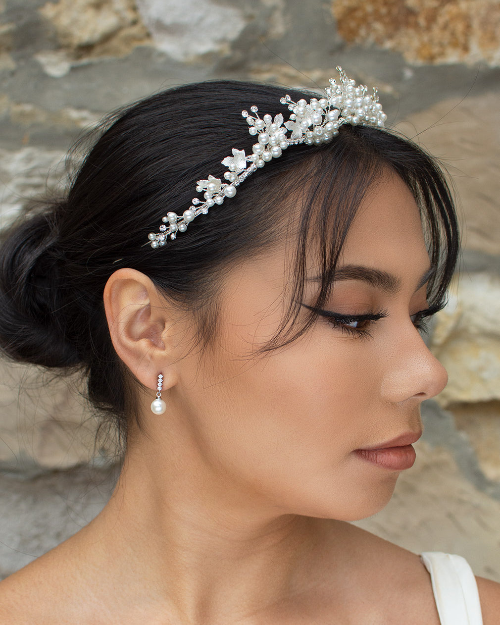Anita silver bridal crown — alternate view 3