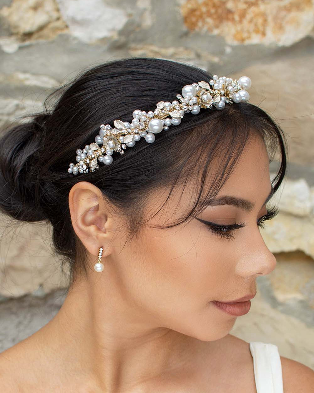 Stella Gold bridal headband — alternate view 3