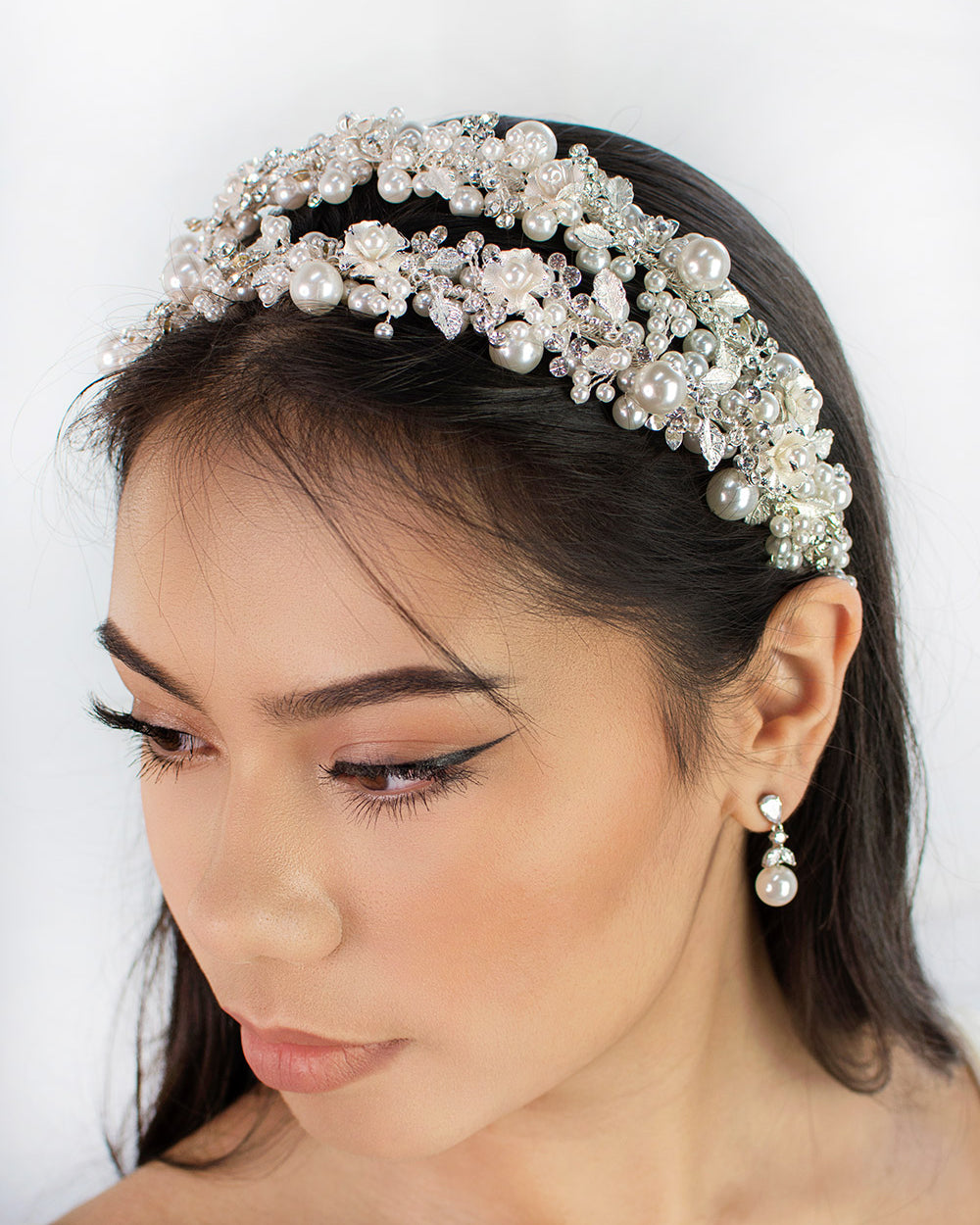 Stella Double Silver headband by Windsor Bridal Jewellery