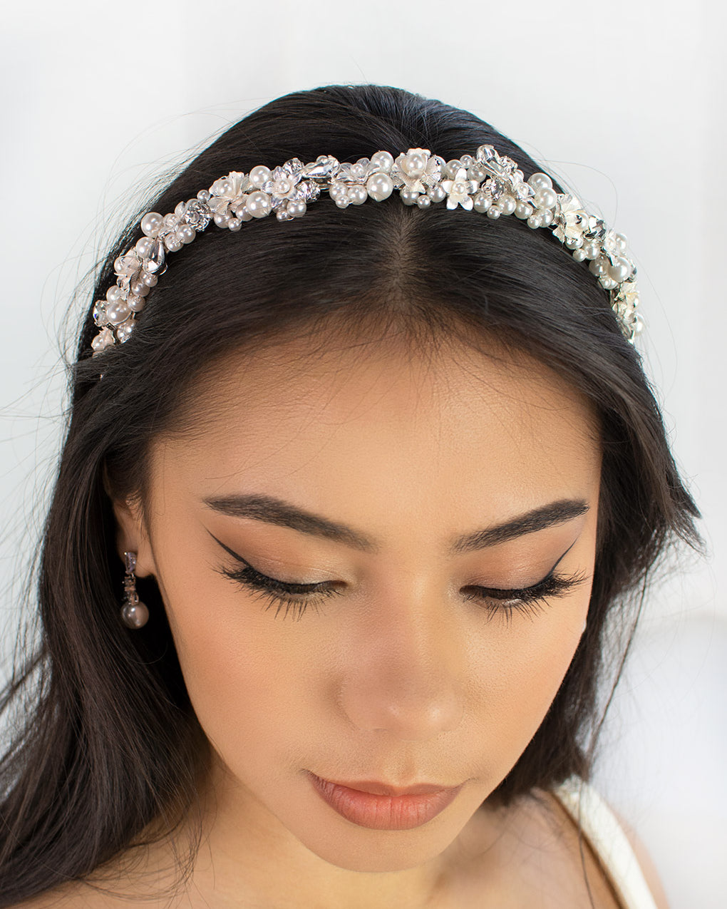 Beatrix Silver bridal headband — alternate view 3