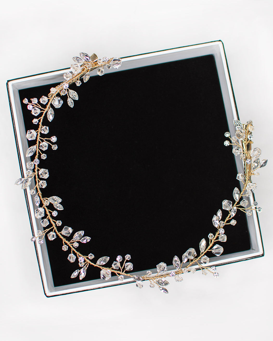 Gia Gold Crystal only Bridal Hair Vine by Windsor Bridal Jewellery