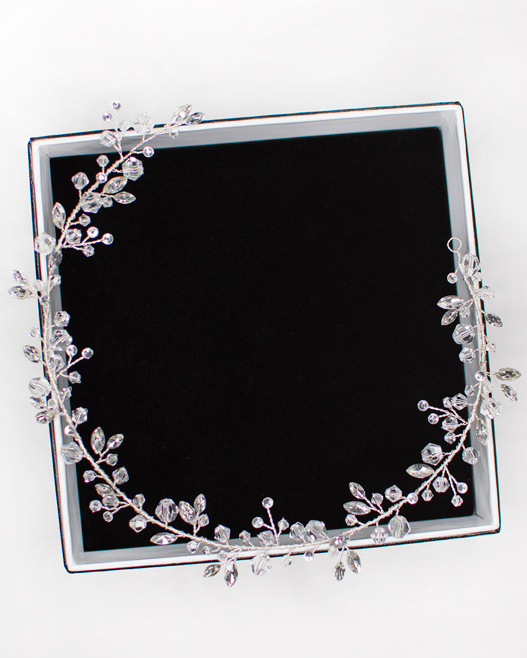 Gia Silver and crystal only Bridal Hair Vine by Windsor Bridal Jewellery